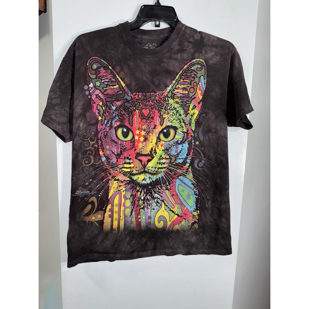 The Mountain 2013 tie dyed Abyssinian Classic Cotton black T-Shirt size large